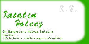 katalin holecz business card